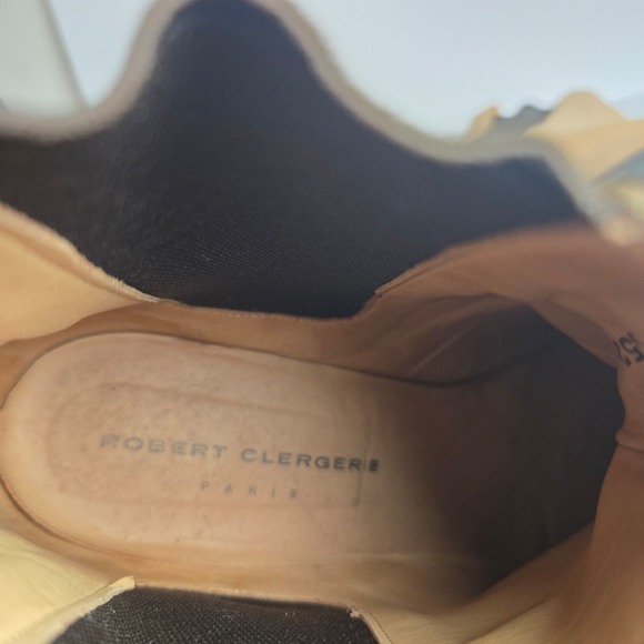 Robert Clergerie Chelsea Beige Size 8 Rustic Leather Platform Distressed Boots‎ - Picture 9 of 10